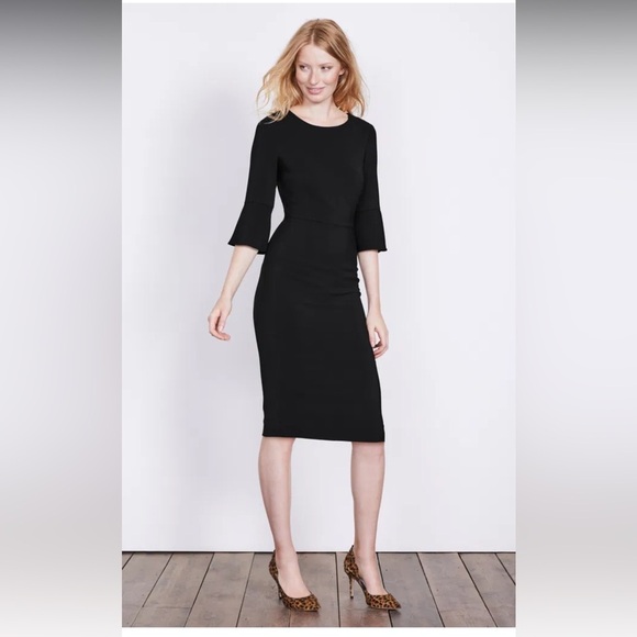 BODEN Delia Dress Black US 10 Long Professional Career Business Casual Office - Picture 1 of 11